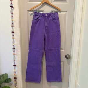Zara Purple Straight Leg Jeans